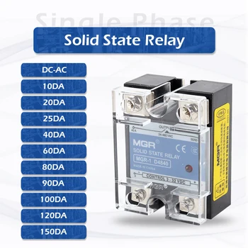 SSR MGR DC Ovládanie AC jednofázové polovodičové Relé 3-32V DC) Vstup 24-480V striedavý (AC) Výstup (Solid State Relay10A-150A S Krytom