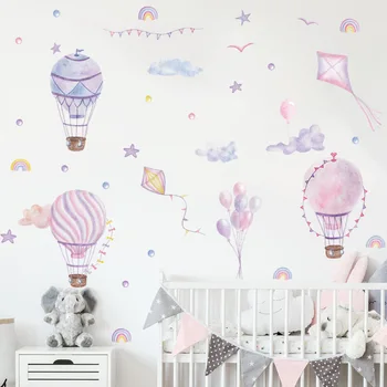 Teplovzdušný Balón Iny Samolepky na Stenu Vinyl Domova nástenná maľba pre Predškolské Deti Baby Dievča Spálňa Tapety na Stenu, Plagáty