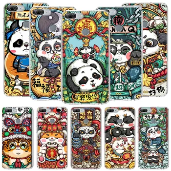 Trendy Šťastie panda požehnanie Telefón puzdro Na Huawei Y5 Y6 Y7 Y9 P Smart Z 2021 Počesť 50 20 Pro 9X 10i 9 Lite 8A 8S 8X 7S 7X 7A Cov