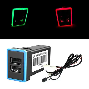 Univerzálny Dual USB .0 Auto Nabíjačka, Rýchle Nabíjanie Modrá LED Rýchlo Nabíjačky sa Hodí pre Nabíjací Adaptér v Zásuvke