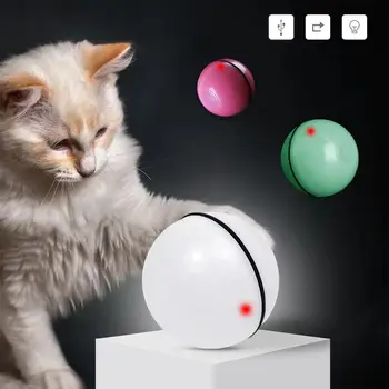 USB Nabíjateľné Smart Pet Mačka Hračka Loptu Chytíme Loptu Zábavné LED Auto Koľajových Svetelný Vtipné Mačku Loptu Pet Mačka Pes Dodáva Hračky