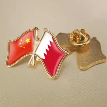 V číne a Bahrajne Prešiel Dvakrát Priateľstvo Vlajky Preklopke Kolíky