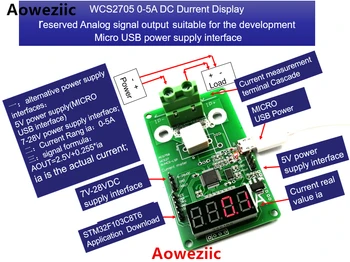 WCS2705 0-5A DC aktuálne zobrazenie meter